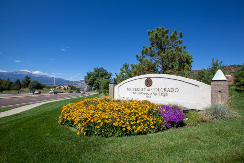 UCCS Welcome Sign