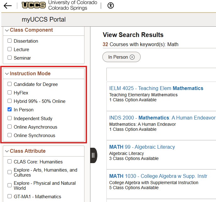 Screenshot of class attributes such as "instruction mode"