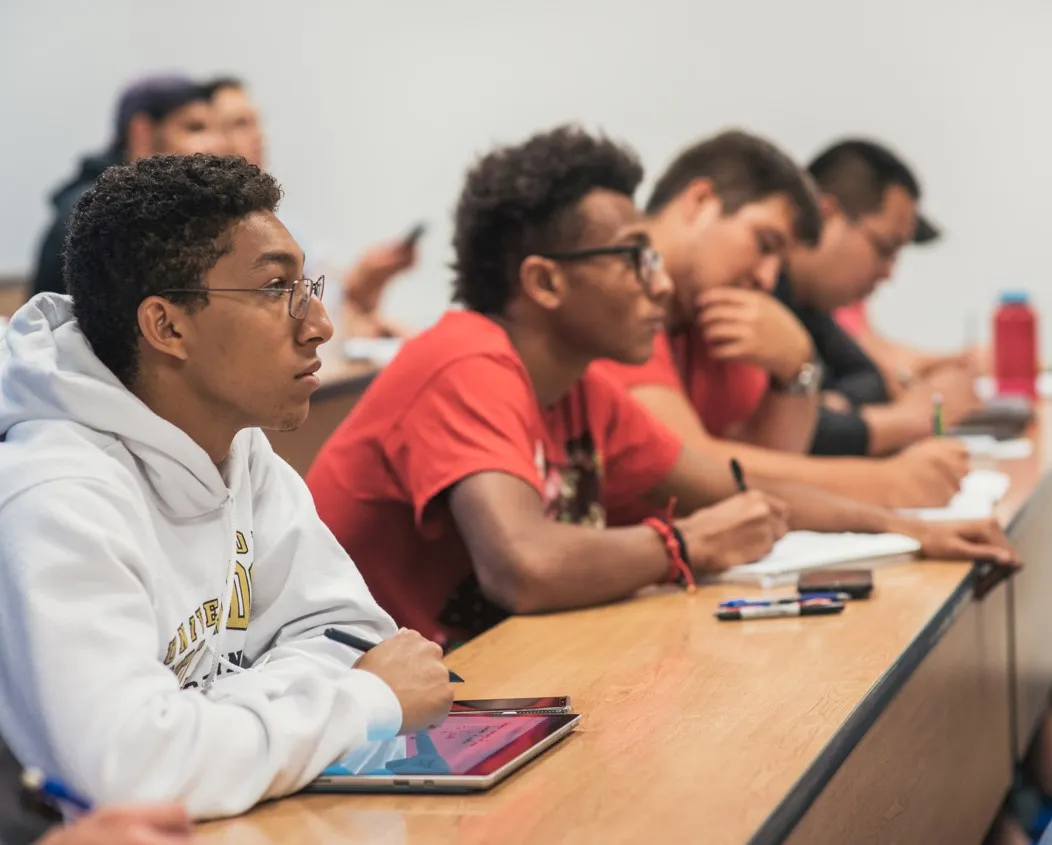 Photo of student in class