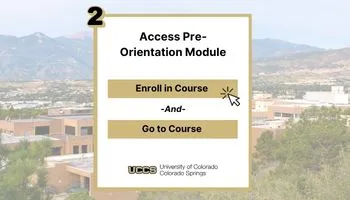 Decorative image of a example course access buttons